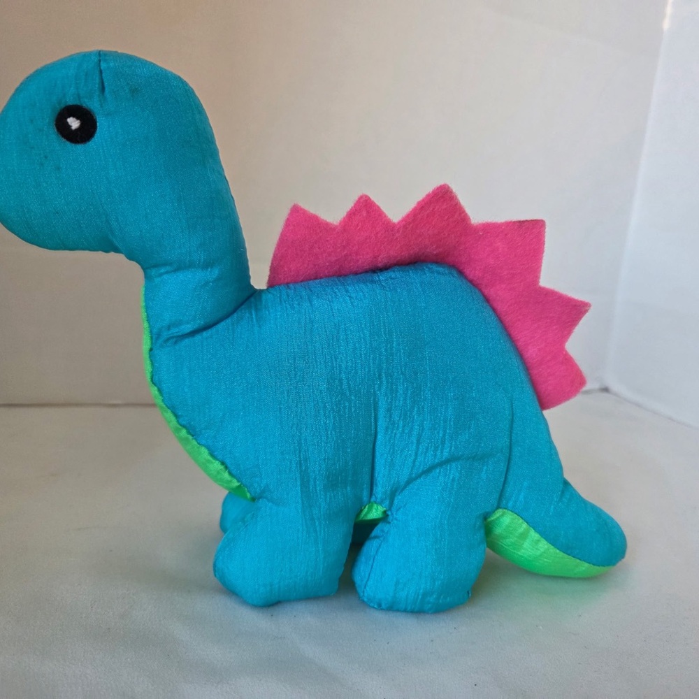 Vintage Parachute Material Dinosaur Blue Four Star International 1996Squeak Dino